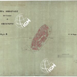 MAPPA ORIGINALE  DEL COMUNE DI ORTONOVO - FOGLIO 3 ALLEGATO B - ABITATO DI NICOLA
