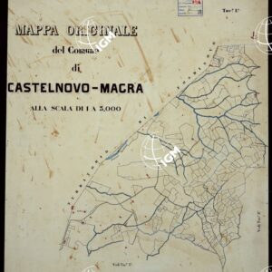 MAPPA ORIGINALE DEL COMUNE DI CASTELNUOVO MAGRA ALLA SCALA DI 1 A 5.000 -  TAVOLA 1