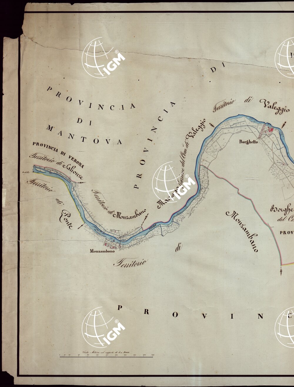 ANDAMENTO DEL FIUME MINCIO MONZABANO alle GRAZIE PASSANDO PEI TERRITORI DI MONZAMBANO-BORGHETTO FRAZIONE DI VALEGGIO VOLTA-POZZOLO-GOITO-RIVALTA FRAZIONE DI ROVIGO CITTADELLA DI PORTO.