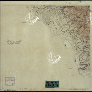 TAVOLETTA DI SPEZIA FOGLIO 95 RILEVATA DISEGNATA DAL TEN. BOSCO AL 1:25.000 SPEZIA PARTE 1