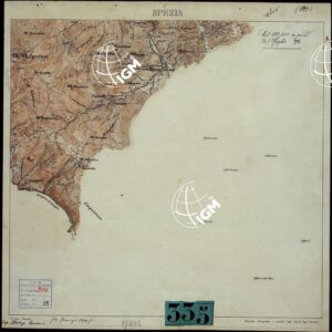 TAVOLETTA DI SPEZIA FOGLIO 95 RILEVATA E DISEGANTA DAL TEN. BOSCO AL 1:25.000 - SPEZIA PARTE B