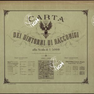 CARTA DEI DINTORNI DI RACCONIGI - QUADRO D'UNIONE  E SEGNI CONVENZIONALI.
