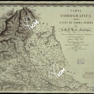 CARTA COROGRAFICA DEGLI STATI DI TERRA FERMA DI S.M. IL RE DI SARDEGNA, DIVISA IN PROVINCIE E IN CANTONI DE' MANDAMENTI SECONDO LA RECENTE FISSAZIONE FATTANE CO' REGI EDITTI. - FOGLIO 2