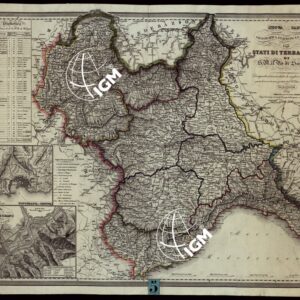 NUOVA CARTA GEOGRAFICA, STATISTICA E STRADALE DEGLI STATI DI TERRAFERMA  DI S.M. IL RE D8I SARDEGNA.