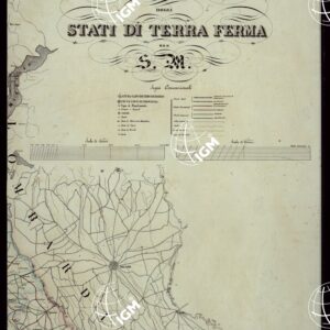 CARTA STRADALE DEGLI STATI DI TERRA FERMA DI S.M. - TITOLO
