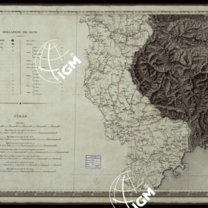 CARTA DEGLI STATI DI SUA MAESTA' SARDA IN TERRAFERMA OPERA DEL REAL CORPO DI STATO MAGGIORE GENERALE INCISA E PUBBLICATA - FOGLIO V.