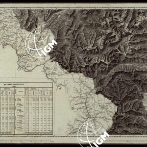 CARTA DEGLI STATI DI SUA MAESTA' SARDA IN TERRAFERMA OPERA DEL REAL CORPO DI STATO MAGGIORE GENERALE INCISA E PUBBLICATA - FOGLIO III.