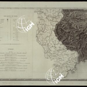 CARTA DEGLI STATI DI SUA MAESTA' SARDA IN TERRAFERMA OPERA DEL REAL CORPO DI STATO MAGGIORE GENERALE INCISA E PUBBLICATA - FOGLIO V.