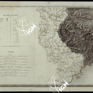 CARTA DEGLI STATI DI SUA MAESTA' SARDA IN TERRAFERMA OPERA DEL REAL CORPO DI STATO MAGGIORE GENERALE INCISA E PUBBLICATA - FOGLIO V SEGNI CONVENZIONALI.