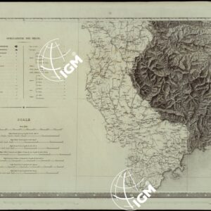 CARTA DEGLI STATI DI SUA MAESTA' SARDA IN TERRAFERMA OPERA DEL REAL CORPO DI STATO MAGGIORE GENERALE INCISA E PUBBLICATA - FOGLIO V SEGNI CONVENZIONALI.