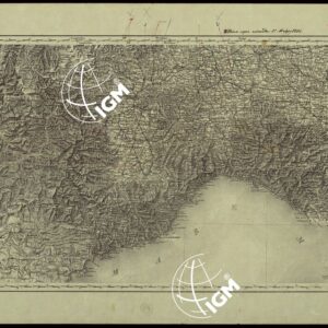 CARTA COROGRAFICA DELL'ITALIA SUPERIORE E CENTRALE ALLA SCALA DI 1 A 600.000 PUBBLICATA DALL'UFFICIO SUPERIORE DI STATO MAGGIORE - FOGLIO 3