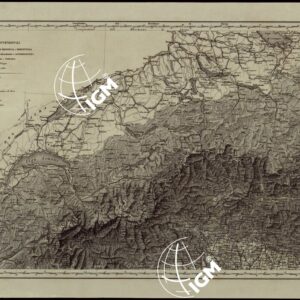 CARTA COROGRAFICA DELL'ITALIA SUPERIORE E CENTRALE ALLA SCALA DI 1 A 600.000 PUBBLICATA DALL'UFFICIO SUPERIORE DI STATO MAGGIORE - FOGLIO 1