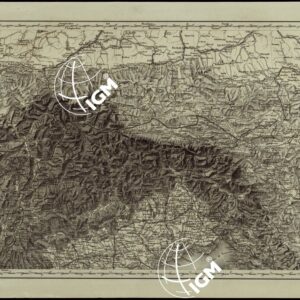 CARTA COROGRAFICA DELL'ITALIA SUPERIORE E CENTRALE ALLA SCALA DI 1 A 600.000 PUBBLICATA DALL'UFFICIO SUPERIORE DI STATO MAGGIORE - FOGLIO 2