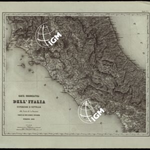 CARTA COROGRAFICA DELL'ITALIA SUPERIORE E CENTRALE ALLA SCALA DI 1 A 600.000 PUBBLICATA DALL'UFFICIO SUPERIORE DI STATO MAGGIORE - FOGLIO 6