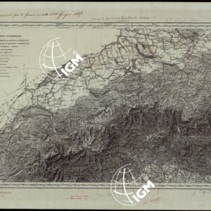 CARTA COROGRAFICA DELL'ITALIA SUPERIORE E CENTRALE ALLA SCALA DI 1 A 600.000 PUBBLICATA DALL'UFFICIO SUPERIORE DI STATO MAGGIORE - FOGLIO 1