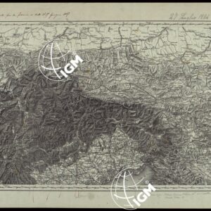 CARTA COROGRAFICA DELL'ITALIA SUPERIORE E CENTRALE ALLA SCALA DI 1 A 600.000 PUBBLICATA DALL'UFFICIO SUPERIORE DI STATO MAGGIORE - FOGLIO 2