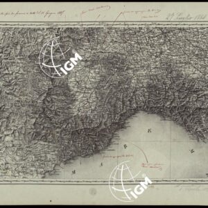 CARTA COROGRAFICA DELL'ITALIA SUPERIORE E CENTRALE ALLA SCALA DI 1 A 600.000 PUBBLICATA DALL'UFFICIO SUPERIORE DI STATO MAGGIORE - FOGLIO 3