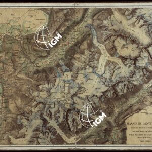 MASSIF DU MONT BLANC EXTRAIT DES MINUTES DE LA CARTE DE FRANCE. LEVE' PAR MR. MIEULET CAP.NE D'ETAT MAJOT PUBLIE' PAR ORDRE DE S.E. LE M.AL RANDON MINISTRE DE LA GUERRE PARIS 1865