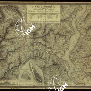 CARTA TOPOGRAFICA DELLA GRANDE STRADA DEL SEMPIONE VALLI ADIACENTI FINO A BRIGG. DEL LAGO MAGGIORE E DELLE ISOLE BORROMEE.