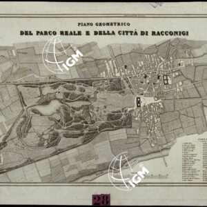 PIANO GEOMETRICO DEL PARCO REALE E DELLA CITTA' DI RACCONIGI