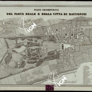 PIANO GEOMETRICO DEL PARCO REALE E DELLA CITTA' DI RACCONIGI