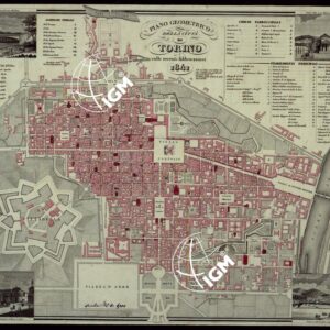 PIANO GEOMETRICO DELLA CITTA' DI TORINO COLLE RECENTI FABBRICAZIONI 1841