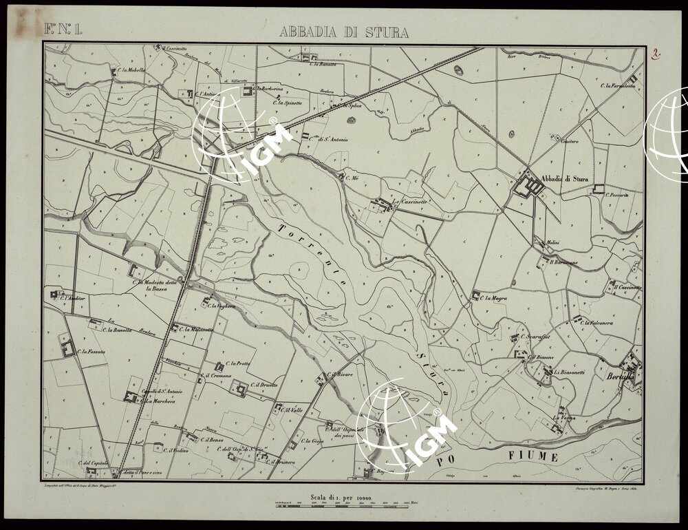 TORINO E DINTORNI - F°.N°. 1. ABBADIA DI STURA