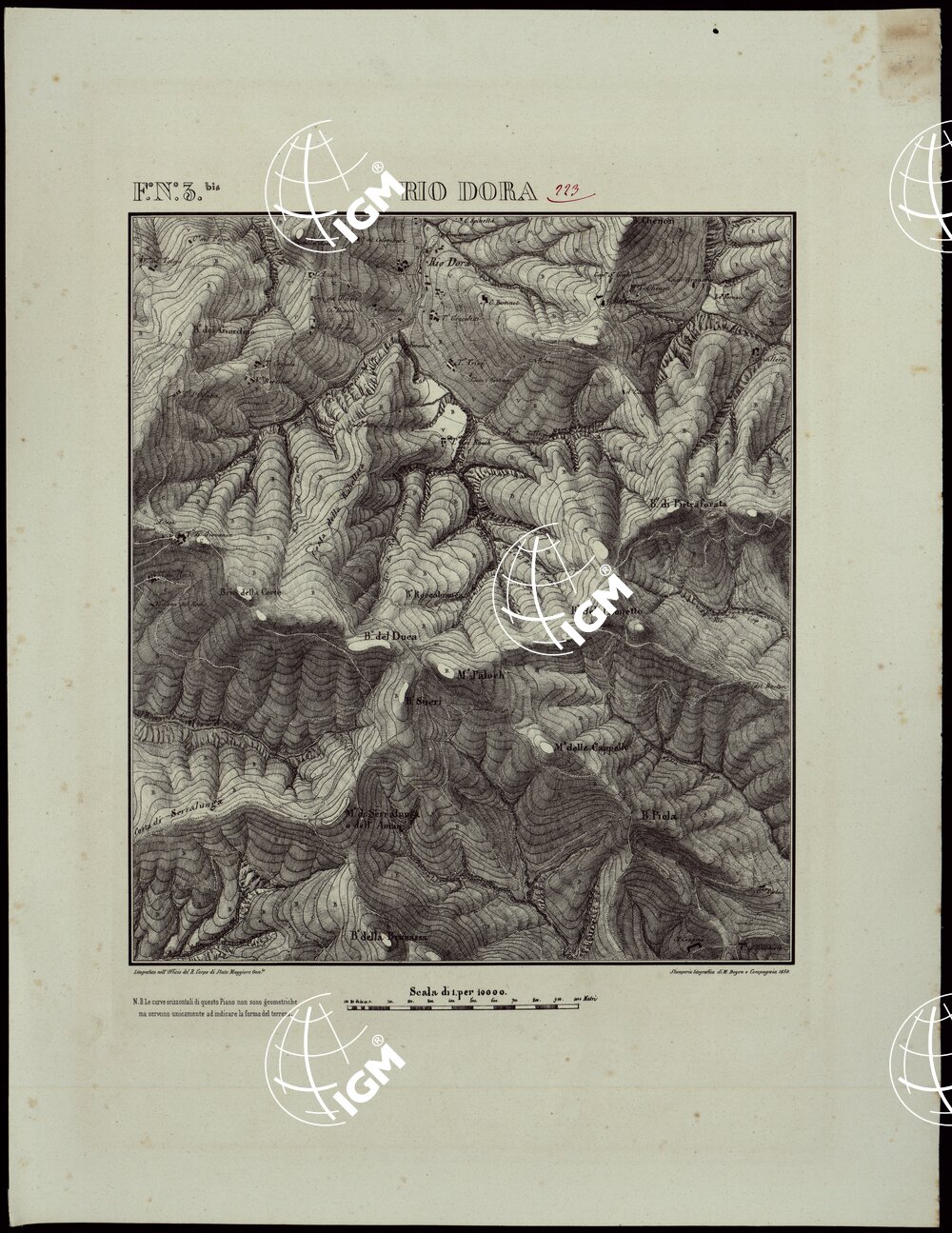 TORINO E DINTORNI - F°.N°. 3. BIS RIO DORA (CON SFUMO)