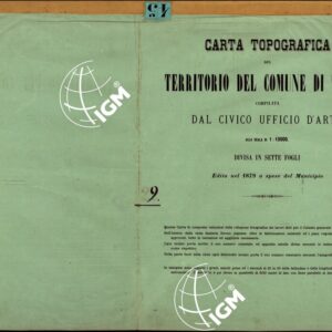 CARTA TOPOGRAFICA DEL TERRITORIO DEL COMUNE DI TORINO COMPILATA DA CIVICO UFFICIO D'ARTE ALLA SCALA DI 1:10.000 DIVISA IN SETTE FOGLI. EDITA NEL 1879 A SPESE DEL MUNICIPIO TORINO PRESSO L'EDITORE G.B. MAGGI PROVV.RE DI STAMPE DI S.M. - COPERTINA