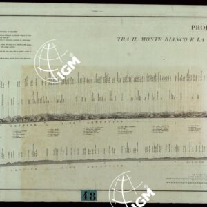 PROFILO GEOMETRICO DELLE ALPI TRA IL MONTE BIANCO E LA CIMA DI BITTORY ALL'ORIENTE DEL GOLFO DI QUARNERO RIFERITO AL PARALLELO DI 45° e 25' PRIMA PARTE.