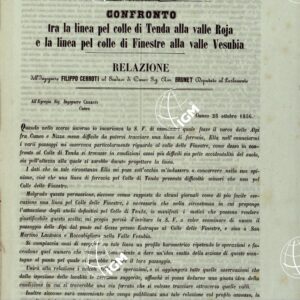 VIA FERRATA DA CUNEO A NIZZA PER TENDA E MENTONE DELLA LUNGHEZZA DI CHILOMETRI 106 -  CARTA - LIBRETTO 1