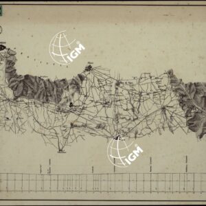 STRADA FERRATA DA GENOVA A TORINO PIANO DELLA LINEA DA NOVI A GENOVA INDICANTE 1°IL NUMERO, 2° LE STAZIONI E FERMATE 3° IL LIMITI DEI TERRERRITO ATTRAVERSATI 4° IL MODO IN CUI SI ATTRAVERSANO LE COMUNICAZIONI ESISTENTI ED I CORSI D'ACQUA.