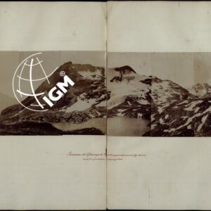 TRENTADUE PANORAMI FOTOGRAFICI ESEGUITI DAL TENENTE DI STATO MAGGIORE SIG. MANZI NEL 1876, PER STUDI SULLA FOTOTOPOGRAFIA - PANORAMA DEL GHIACCIAJO DI BART (ESEGUITO DALLE ALTURE DEL LAGO BIANCO) ELEMENTO N.1 PER LA COSTITUZIONE DE GHIACCIAJO DI BART.
