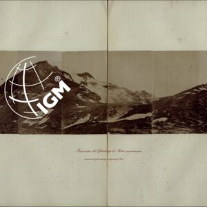 TRENTADUE PANORAMI FOTOGRAFICI ESEGUITI DAL TENENTE DI STATO MAGGIORE SIG. MANZI NEL 1876, PER STUDI SULLA FOTOTOPOGRAFIA - PANORAMA DEL GHIACCIAJO DI BART (ESEGUITO DAL LAGO) ELEMENTO N. 2 PER LA COSTRUZIONE DEL GHIACCIAJO BART.