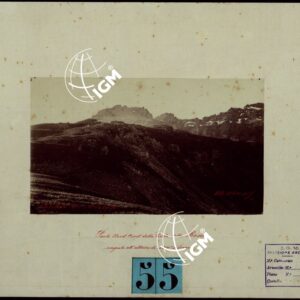TRENTADUE PANORAMI FOTOGRAFICI ESEGUITI DAL TENENTE DI STATO MAGGIORE SIG. MANZI NEL 1876, PER STUDI SULLA FOTOTOPOGRAFIA - PARTE NORD-OVEST DELLA CRESTA DELLA RONCE ESEGUITO ALL'ALTEZZA DI 2200 M. SUL MARE.