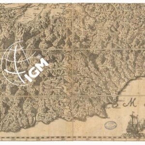 CARTA DE LA RIVERA DE GENOVA CON SUS VERDADEROS CONFINES Y CAMINOS TOPOGRAPHIA DE LA LIGURIA DEDICADA A LCELL.MO SENOR CONDE DE MELGAR GOVERNADORY CAPITAN GENERAL DEL ESTADO DE MILAN POR D. JOSEPH CHAFRION ING. DEL EX QHIZOY DEL MDCLXXXV - FOGLIO 3