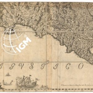 CARTA DE LA RIVERA DE GENOVA CON SUS VERDADEROS CONFINES Y CAMINOS TOPOGRAPHIA DE LA LIGURIA DEDICADA A LCELL.MO SENOR CONDE DE MELGAR GOVERNADORY CAPITAN GENERAL DEL ESTADO DE MILAN POR D. JOSEPH CHAFRION ING. DEL EX QHIZOY DEL MDCLXXXV - FOGLIO 4