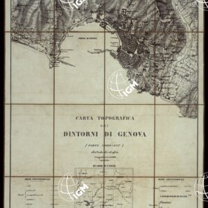 CARTA TOPOGRAFICA DEI DINTORNI DI GENOVA (PARTE NORD-EST) ALLA SCALA DI 1 al 9450 LITOGRAFIZZATA NEL 1851 - Fog. N.°7. - QUADRO D'UNIONE.