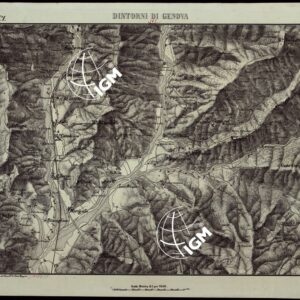 CARTA TOPOGRAFICA DEI DINTORNI DI GENOVA (PARTE NORD-EST) ALLA SCALA DI 1 al 9450 LITOGRAFIZZATA NEL 1851 - Fog. N.°1.