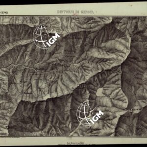CARTA TOPOGRAFICA DEI DINTORNI DI GENOVA (PARTE NORD-EST) ALLA SCALA DI 1 al 9450 LITOGRAFIZZATA NEL 1851 - Fog. N.°2.