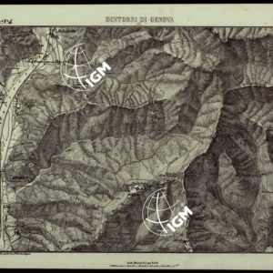 CARTA TOPOGRAFICA DEI DINTORNI DI GENOVA (PARTE NORD-EST) ALLA SCALA DI 1 al 9450 LITOGRAFIZZATA NEL 1851 - Fog. N.°4.