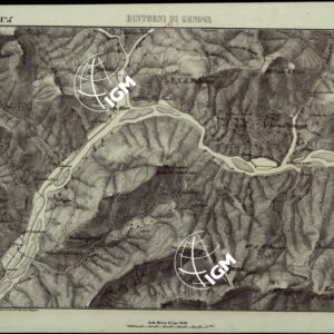 CARTA TOPOGRAFICA DEI DINTORNI DI GENOVA (PARTE NORD-EST) ALLA SCALA DI 1 al 9450 LITOGRAFIZZATA NEL 1851 - Fog. N.°5.