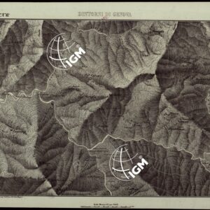 CARTA TOPOGRAFICA DEI DINTORNI DI GENOVA (PARTE NORD-EST) ALLA SCALA DI 1 al 9450 LITOGRAFIZZATA NEL 1851 - Fog. N.°6.