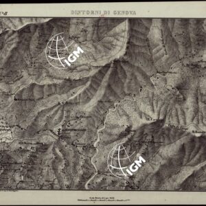 CARTA TOPOGRAFICA DEI DINTORNI DI GENOVA (PARTE NORD-EST) ALLA SCALA DI 1 al 9450 LITOGRAFIZZATA NEL 1851 - Fog. N.°8