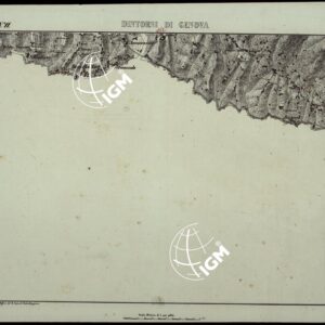 CARTA TOPOGRAFICA DEI DINTORNI DI GENOVA (PARTE NORD-EST) ALLA SCALA DI 1 al 9450 LITOGRAFIZZATA NEL 1851 - Fog. N.°11.