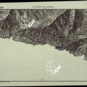 CARTA TOPOGRAFICA DEI DINTORNI DI GENOVA (PARTE NORD-EST) ALLA SCALA DI 1 al 9450 LITOGRAFIZZATA NEL 1851 - Fog. N.°12