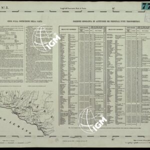 CARTA TOPOGRAFICA DEGLI STATI IN TERRAFERMA DI S.M. IL RE DI SARDEGNA ALLA SCALA DI 1A 50.000. OPERA DEL CORPO REALE DELLO STATO MAGGIORE - FOGLIO N.°3 VEVEY