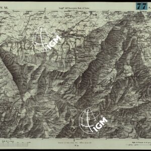 CARTA TOPOGRAFICA DEGLI STATI IN TERRAFERMA DI S.M. IL RE DI SARDEGNA ALLA SCALA DI 1A 50.000. OPERA DEL CORPO REALE DELLO STATO MAGGIORE - FOGLIO N.°XI S. JULIEN