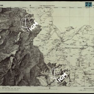 CARTA TOPOGRAFICA DEGLI STATI IN TERRAFERMA DI S.M. IL RE DI SARDEGNA ALLA SCALA DI 1A 50.000. OPERA DEL CORPO REALE DELLO STATO MAGGIORE - FOGLIO N.°XIII VALLORCINE