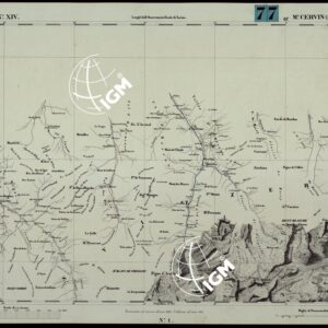 CARTA TOPOGRAFICA DEGLI STATI IN TERRAFERMA DI S.M. IL RE DI SARDEGNA ALLA SCALA DI 1A 50.000. OPERA DEL CORPO REALE DELLO STATO MAGGIORE - FOGLIO N.°XIV MONTE CERVIN (MATTER-HORN)